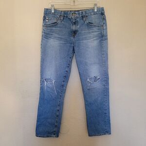 Ag Adriano Goldschmied Womens Ex Boyfriend Slouchy Slim Jean Size 29 Distressed